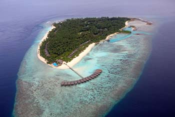 <b>Maldives, Filitheyo</b>, Aerial view of Filitheyo