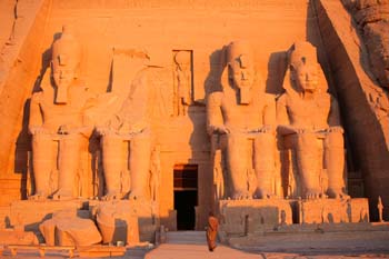 <b>Egypt, Abu Simbel</b>, Temple of Ramesses II at sunrise