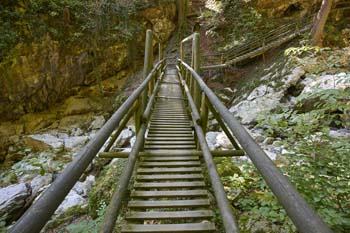 Footpath at the Kesselfall gorge