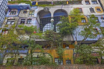 The incredible and colorful Hundertwasserhaus in Vienna