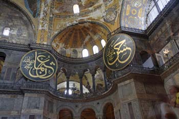 Large medallions by the Fossati brothers, Hagia Sophia