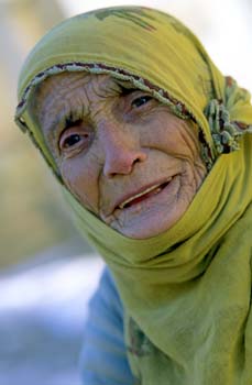 A turkish woman with her typical dress captured in Goreme